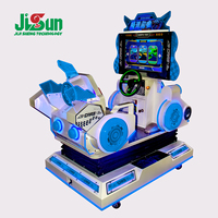 Machine de jeu de course de moto pour enfants à monnayeur JiSun, construction métallique, compatible japonais, matériel stable - Garantie 1 an