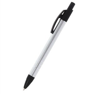 Retractable Black Plastic <b>Ballpoint</b> <b>Pen</b> with Silver Accents, Custom Logo Printed Promotional <b>Pen</b> for Office, School - Product Image 6