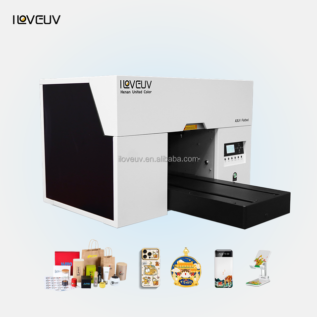 High-speed, High-precision Eps Single-head I3200 6-colors CMYK + White + clear Varnish 30cm A3 UV Desktop Flatbed Printer