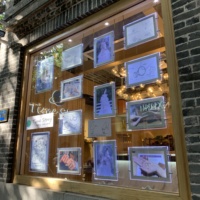 Boîte lumineuse publicitaire de plafond intérieur A3 A4 en acrylique cristal pour agence immobilière, affichage LED pour vitrine