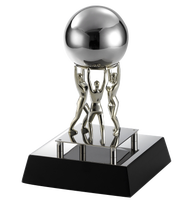 Nouveau design de globe terrestre décoratif personnalisé en cristal et métal, trophée pour récompense de reconnaissance de partenaire