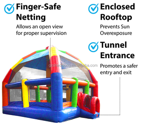 Castillo Hinchable Comercial Arcoíris Brincolines Saltarines Combo Trampolines con Techo para Niños Casa de Rebote Hinchable - Product Image 4