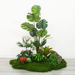 Decoración Interior/Exterior, Plantas Artificiales de Paisaje, Juego de Plantas Verdes de Seda Artificial - Product Image 5