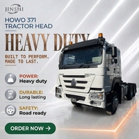 Truk Traktor Bekas SINOTRUCK Euro 2 Diesel Weichai 351-450hp 6x4 Setir Kiri Kamera Belakang 10 Roda Transportasi Pertambangan Touch