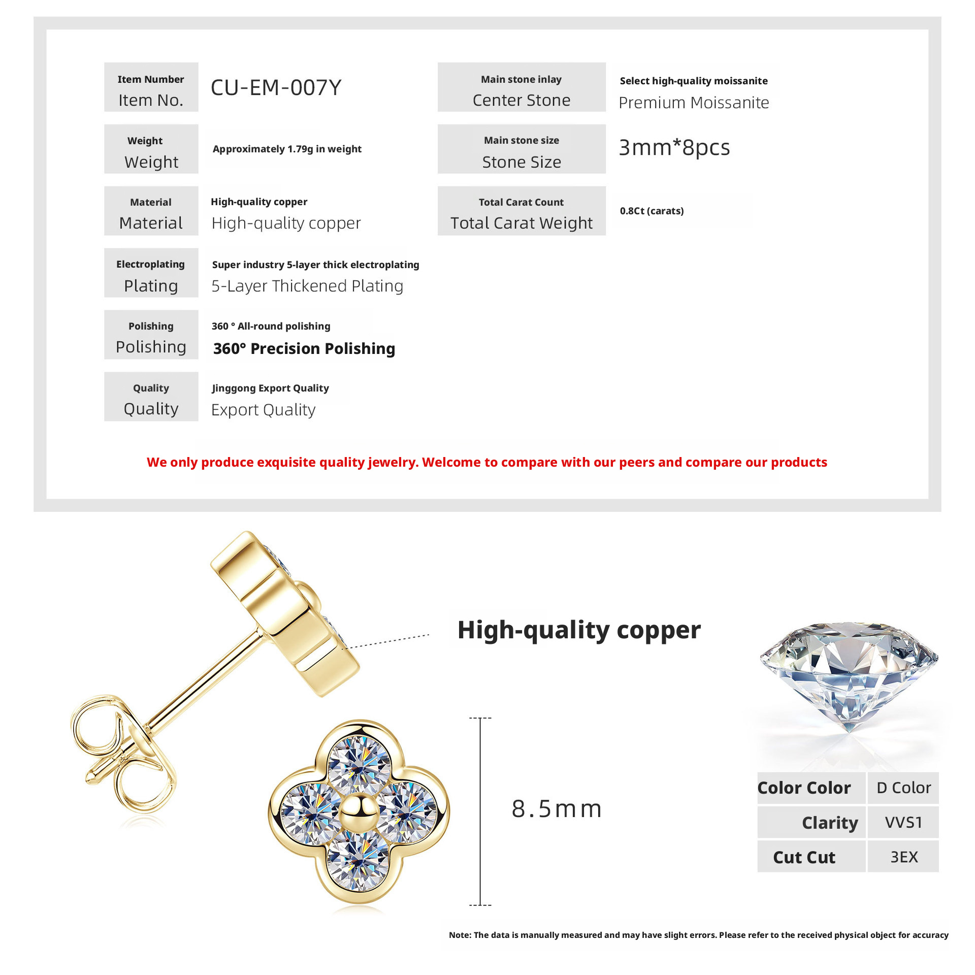 Four-leaf clover-0.1Carat[KGold]