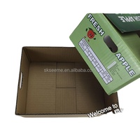 Plaque en papier ondulé avec logo personnalisé, boîte en carton pour fruits et légumes, vente d'usine,