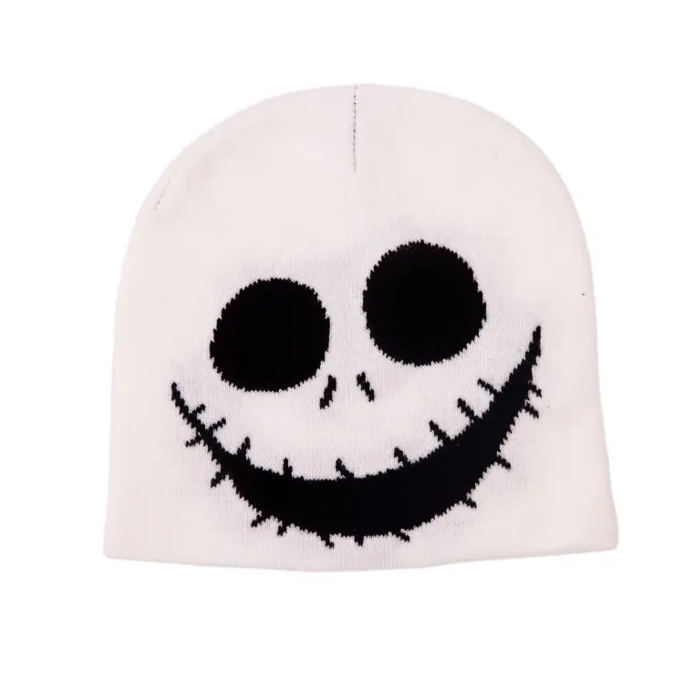 2024 Hot Phong Cách Acrylic Unisex Phim Hoạt Hình Mũ Mùa Đông Ấm Áp Dệt Kim Beanies Người Đàn Ông Phụ Nữ Giản Dị Skull Hat