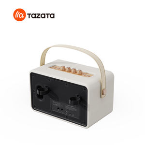 60W Super Sound Retro Great Wireless <b>Speaker</b> Leather Wooden Design With Mic For Home Karaoke - Product Image 4