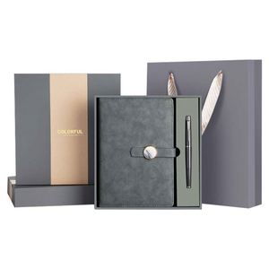 Customized Branding Logo Business Luxury A5 Diary Customize PU Leather A5 Notebook <b>Gift</b> <b>Set</b> With Pen - Product Image 4