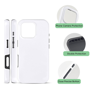 Funda Protectora para Teléfono Celular Resistente con Recubrimiento 2 en 1 de TPU y PC, Personalizable con Prensa de Calor al Vacío, Sublimación 3D, para <span class=keywords><strong>iPhone</strong></span> 16 Pro 15 - Product Image 2