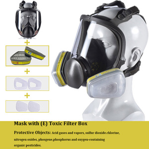 Respirateur facial complet réutilisable CF6800 certifié CE pour gaz acides, chlore, pesticides et pulvérisation agricole - Product Image 2