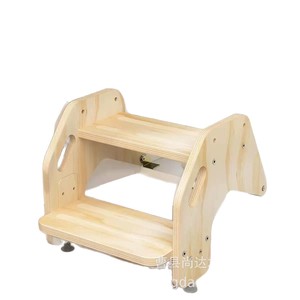 Wooden <b>bathroom</b> <b>stool</b>, children's wash <b>stool</b>, Montessori learning tower, kitchen standing <b>stool</b>, toddler toilet footstool - Product Image 2