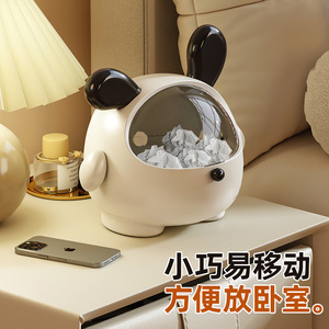 DunDun Dog Storage <b>Box</b> Round 4L Portable Indoor Waste Bin For Bedroom - Product Image 1