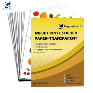 <span class=keywords><strong>Papel</strong></span> <span class=keywords><strong>autoadhesivo</strong></span> de vinilo transparente para impresora de inyección de tinta, <span class=keywords><strong>autoadhesivo</strong></span>, A4 - Product Image 2