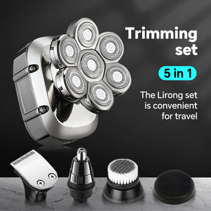 เครื่องโกนหนวดไร้สายแบบกันน้ำ 7 ใบมีด สำหรับโกนเคราและผม ใช้พลังงาน USB เหมาะสำหรับใช้ในบ้านและโรงแรม - Product Image 3