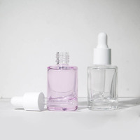 Flacon compte-gouttes en verre exquis de 10 ml avec tête en caoutchouc, flacon d'échantillon d'huile essentielle ou de sérum, conteneur cosmétique de voyage