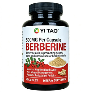 Gélules de Berbérine 500MG Marque Blanche/OEM ODM, 60 Capsules – Complément Alimentaire pour la Glycémie, la Santé Cardiaque et le Soutien Antioxydant - Product Image 1
