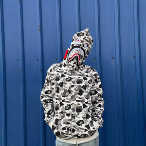 <span class=keywords><strong>Sudadera</strong></span> con capucha de tiburón con cremallera completa 2026, camuflaje, algodón y poliéster, con logo personalizado, proveedor de sudaderas para hombre - Product Image 6