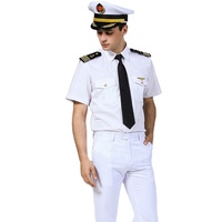 Uniforme de commandant de bureau blanc décontracté pour hommes, chemise en tricot respirant avec bretelles pour les marchands