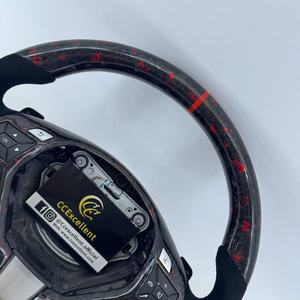 Volant en fibre de carbone personnalisé CCExcellent pour <span class=keywords><strong>Mercedes</strong></span> Benz <span class=keywords><strong>AMG</strong></span> C63 W204 <span class=keywords><strong>AMG</strong></span> CLA 45 C117 CLS <span class=keywords><strong>63</strong></span> <span class=keywords><strong>AMG</strong></span> avec flocons rouges Ford - Product Image 2