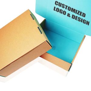 Boîtes d'expédition personnalisées imprimées en usine, boîtes en carton ondulé coloré, emballage en carton kraft avec boîte d'expédition - Product Image 4