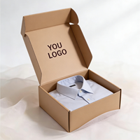 Boîtes d'expédition pliables écologiques en carton ondulé recyclable avec logo personnalisé pour vêtements, chaussettes, chapeaux, cadeaux - Emballage e-commerce