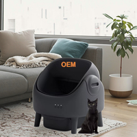 Litière Intelligente OEM Extra Large pour Chat avec Bac Ouvert Automatique, Fonction de Nettoyage Automatique par Télécommande, Facile à Nettoyer, Fournitures pour Animaux de Compagnie