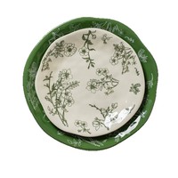 Service de table jetable personnalisé, motif floral, luxe, céramique chinoise, grès moderne, pour usage quotidien, 18 pièces, compatible lave-vaisselle