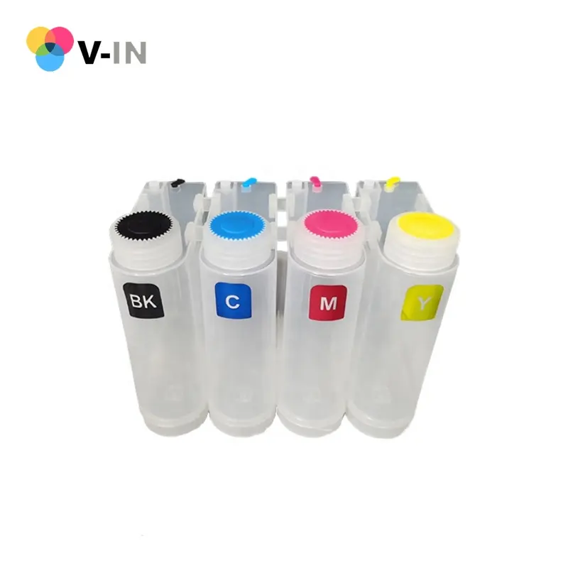 4 renk DIY sürekli mürekkep besleme sistemleri için Epson HP Canon Brother yazıcılar için 500ML boş plastik şişeler CISS tankı