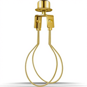 Adaptateur de support de lampe à vis en métal HLH Or/Nickel/Noir, résistant à la rouille, tête décorative, support de fixation DIY pour luminaire à clipser - Product Image 1