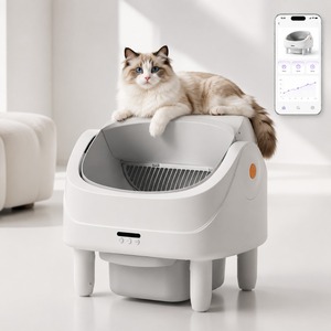 <span class=keywords><strong>Litière</strong></span> pour chat intelligente de luxe à grande capacité, contrôlable par application, avec ramassage automatique des excréments, <span class=keywords><strong>litière</strong></span> électrique pour la vie en intérieur des chatons - Product Image 1