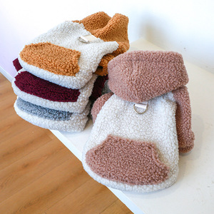 Nueva Ropa de Invierno para Mascotas, Sudadera con Capucha de Forro Polar Grueso Estilo Coreano, Sudaderas con Capucha de Forro Polar de Color Cálido, Abrigos para Perros y Gatos - Product Image 2