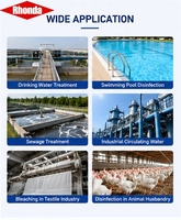 RHONDA CHC Hypochlorite de Calcium 65% 70% Chlore Disponible en Poudre et Granulés à Dissolution Rapide pour Traitement de l'Eau des Piscines
