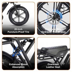 V8 Adult Fat Tire Bike, Motorcycle 1000W Brushless <b>Hub</b> Motor E-Bicycle, Hydraulic 1000W Brushless DC <b>Hub</b> Motor 48V 15AH Removabl - Product Image 2