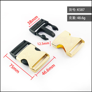 Side Release Buckle Zinc Alloy 38mm Gold For Bags Wear Resistant Durable <b>Hardware</b> Accessory - Product Image 5