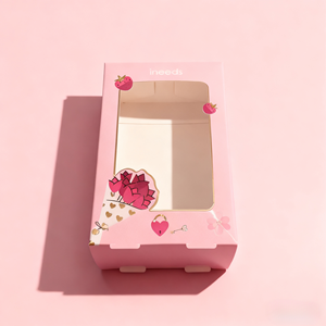 Boîtes <span class=keywords><strong>en</strong></span> papier mignonnes roses Emballage de carte blanche pour petits jouets Accessoires cadeaux Idéal pour les magasins de détail et les commandes <span class=keywords><strong>en</strong></span> <span class=keywords><strong>ligne</strong></span> - Product Image 1