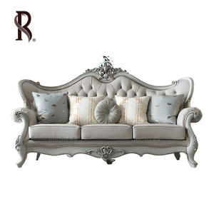 Canapé en cuir véritable en cuir de vachette haut de gamme de style français Rising Court, canapé européen classique et luxueux - Product Image 1