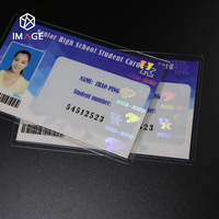 Pochette transparente en stratifié chaud résistant à la décoloration pour protéger la carte d'identité Teslin