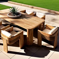 Meubles de jardin en teck, 11 pièces, directement de l'usine : table de restaurant et ensemble de 8 chaises