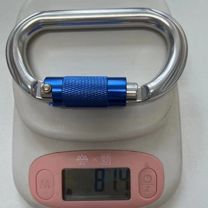 Mosquetones de aluminio en forma de O de alta calidad <span class=keywords><strong>25</strong></span> <span class=keywords><strong>Kn</strong></span> doble bloqueo para escalada en roca y montañismo directo de fábrica - Product Image 3