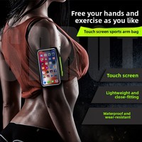 Brassard de sport léger et confortable pour téléphone, avec pochette réglable pour téléphone