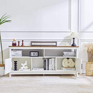 2025 penjualan terbaru pabrik penjualan langsung High-End Modern ruang tamu kayu ramah lingkungan dipasang di dinding mewah kabinet TV cocok 65in + - Product Image 4