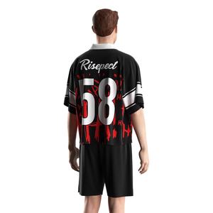 เสื้อโปโลอเมริกันฟุตบอลทรงหลวม เนื้อผ้าซับเหงื่อ ดีไซน์วินเทจ ลายพิมพ์แบบสั่งทำ เหมาะสำหรับชุดทันสมัย - Product Image 3