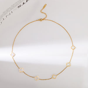 Collier <span class=keywords><strong>de</strong></span> trèfle <span class=keywords><strong>de</strong></span> dames <span class=keywords><strong>de</strong></span> bijoux d'acier inoxydable <span class=keywords><strong>de</strong></span> haute qualité <span class=keywords><strong>de</strong></span> charme <span class=keywords><strong>de</strong></span> mode - Product Image 5