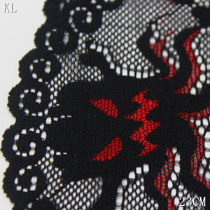 23Cm Mềm Màu Đen Lưới Căng Ren Trim Skeleton Thân Thiện Với Môi Spider <span class=keywords><strong>Web</strong></span> Thiết Kế Cho Halloween Phong Cách Cổ Điển Trang Phục Trang Trí - Product Image 4