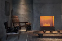 Insert de cheminée à vapeur d'eau linéaire avec télécommande pour la décoration intérieure du salon