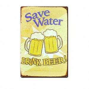 Rustic Style Metal <b>Signs</b> - Classic Vintage Beer <b>Signs</b> for Bar Cafe Decor, Nostalgic Tin Wall Art, Plaque with Embossing - Product Image 3