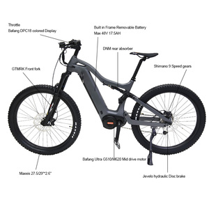 Vélo électrique tout-terrain M620 à moteur moyen, vélo de <span class=keywords><strong>descente</strong></span> 2022 W, cadre en carbone, Suspension complète, <span class=keywords><strong>vtt</strong></span> Enduro 29er, vélo adulte, 1000 - Product Image 3