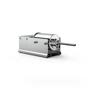 Máquina de enema horizontal con manivela manual de 3L, máquina de llenado de acero inoxidable para salchichas de salami de exportación profesional para el hogar pequeño