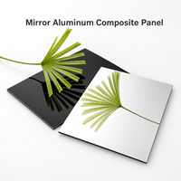 Panneau composite en aluminium miroir 4 mm 1220x2440 mm Or champagne pour revêtement mural décoratif